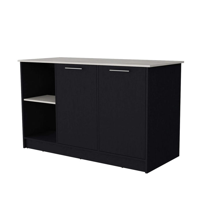 Black and Onyx Double Door Cabinets Kitchen Island Default -DTYStore