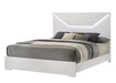 Blanca Modern Style 5 Pc Queen Bedroom Set with LED Headboard Made with Wood in White Default -DTYStore