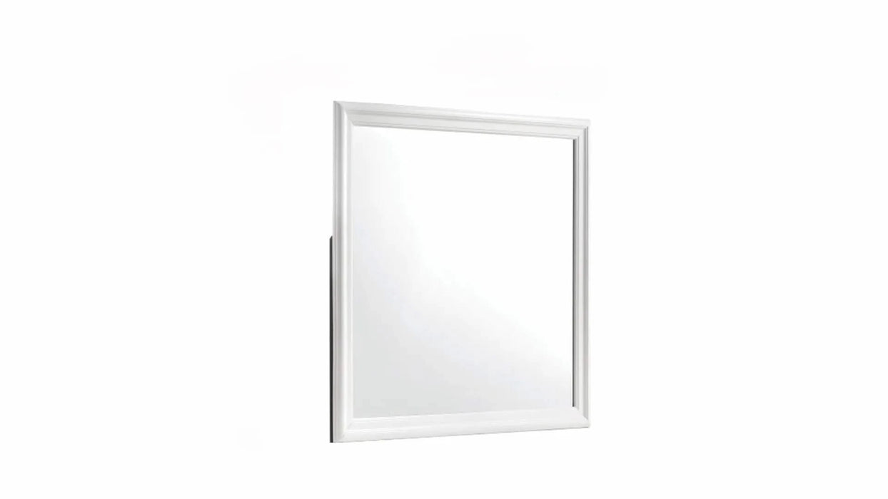 Blaze Upholstered Modern Style 4 Pc Full Bedroom Set with LED Headboard Made with Wood in White Default -DTYStore