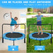 Blue Joy Children's Trampoline with Handrails for Indoor and Outdoor Fun, Ages 3-7, Steel Frame Default -DTYStore