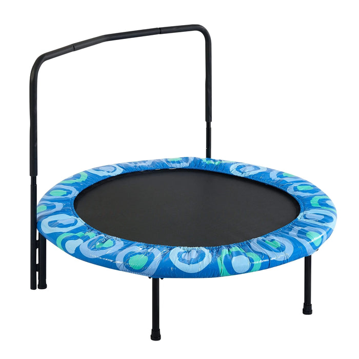 Blue Joy Children's Trampoline with Handrails for Indoor and Outdoor Fun, Ages 3-7, Steel Frame Default -DTYStore