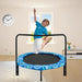 Blue Joy Children's Trampoline with Handrails for Indoor and Outdoor Fun, Ages 3-7, Steel Frame Default -DTYStore