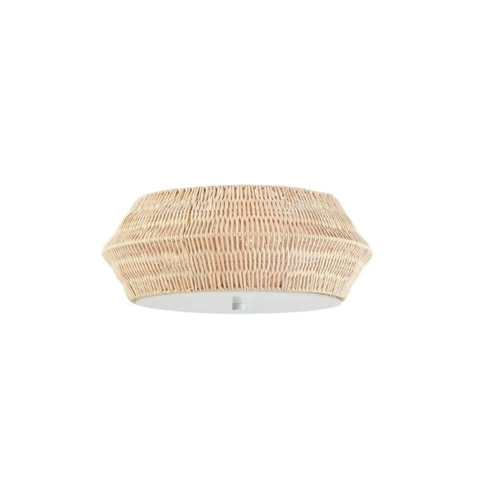 Boho Bamboo Flush Mount Ceiling Light Natural See below Default -DTYStore