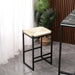 Boho Style Backless Bar Stools Set of 2 with Paper Rope Woven Seat & Metal Frame for Kitchen Counter Default -DTYStore