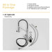 Bothwa Home CUPC Certified 19' Single Handle Kitchen Faucet (Brushed Nickel Finish)- DTY Store
