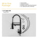 Bothwa Home CUPC Certified 19' Single Handle Kitchen Faucet (Matt Black Finish) - DTY Store