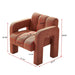 Boucle Upholstered Accent Chair with High-Density Foam in Orange, Solid Wood Frame, 31.10 inch Wide - DTY Store