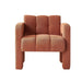 Boucle Upholstered Accent Chair with High-Density Foam in Orange, Solid Wood Frame, 31.10 inch Wide - DTY Store