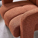 Boucle Upholstered Accent Chair with High-Density Foam in Orange, Solid Wood Frame, 31.10 inch Wide - DTY Store