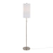 Bounty 62' Contemporary Metal Floor Lamp in Brushed Nickel with White Textured Linen Shade from Grandview Gallery by LumiSource Default -DTYStore