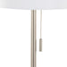 Bounty 62' Contemporary Metal Floor Lamp in Brushed Nickel with White Textured Linen Shade from Grandview Gallery by LumiSource Default -DTYStore
