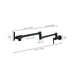 Brass Pot Filler,Wall Mount Commercial Pot Filler Faucet,Brass Copper Material Kitchen Folding Faucet,Coffee Machine Faucet with Stretchable Double Joint Swing Arms,Style A,Black ened - DTY Store