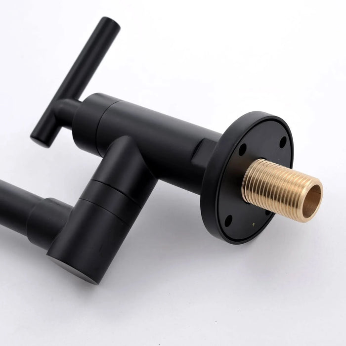 Brass Pot Filler,Wall Mount Commercial Pot Filler Faucet,Brass Copper Material Kitchen Folding Faucet,Coffee Machine Faucet with Stretchable Double Joint Swing Arms,Style A,Black ened Kitchen, Kitchen Faucets, Kitchen Faucets & Plumbing, searchfilter_Kitchen| DTY Store