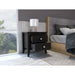 Breeze Four-Legged Modern Bedroom Nightstand, with Two Drawers Default -DTYStore