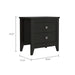 Breeze Four-Legged Modern Bedroom Nightstand, with Two Drawers Default -DTYStore
