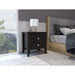 Breeze Four-Legged Modern Bedroom Nightstand, with Two Drawers Default -DTYStore