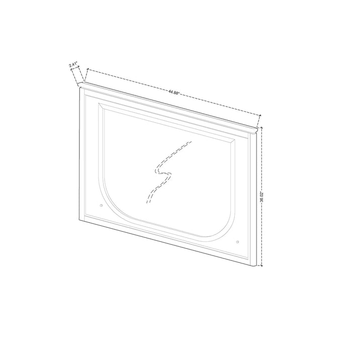 Brenda Grey 5PC King Bedroom Set with LED Lighting, White Upholstery, Wood Frame Default -DTYStore