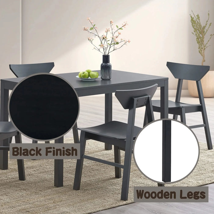 Briar Black Finish Dining Table Default -DTYStore