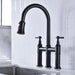 Bridge Kitchen Faucet with Pull-Down Sprayhead in Spot Default -DTYStore
