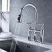 Bridge Kitchen Faucet with Pull-Down Sprayhead in Spot Default -DTYStore