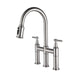 Bridge Kitchen Faucet with Pull-Down Sprayhead in Spot Default -DTYStore