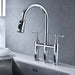 Bridge Kitchen Faucet with Pull-Down Sprayhead in Spot Default -DTYStore