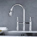 Bridge Kitchen Faucet with Pull-Down Sprayhead in Spot Default -DTYStore