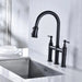 Bridge Kitchen Faucet with Pull-Down Sprayhead in Spot Default -DTYStore