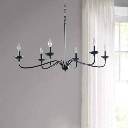 Brighton 6-Light Farmhouse Metal Chandelier Default -DTYStore