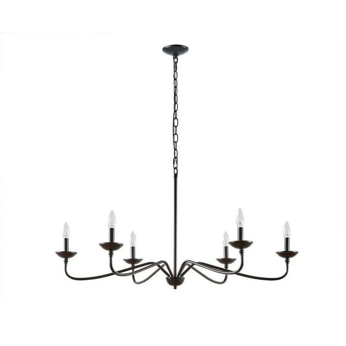Brighton 6-Light Farmhouse Metal Chandelier Default -DTYStore