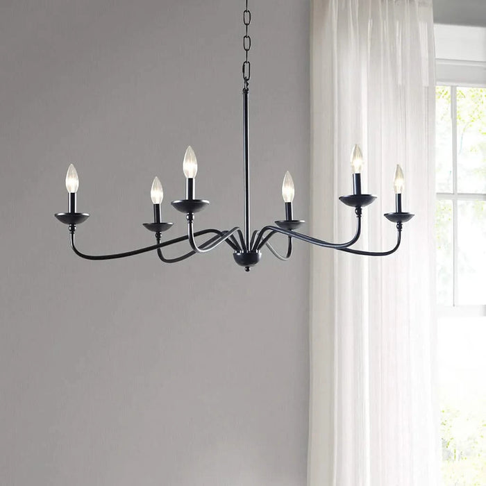 Brighton 6-Light Farmhouse Metal Chandelier Default -DTYStore