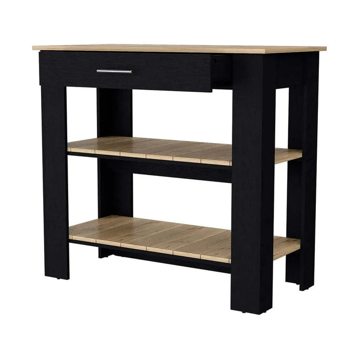 Brooklyn 40 Kitchen Island, Two Shelves, One Drawer Default -DTYStore