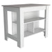 Brooklyn Kitchen Island, Three Concealed Shelves Default -DTYStore