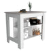 Brooklyn Kitchen Island, Three Concealed Shelves Default -DTYStore