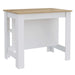 Brooklyn Kitchen Island, Three Concealed Shelves Default -DTYStore