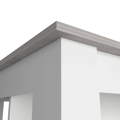 Brooklyn Kitchen Island, Three Concealed Shelves Default -DTYStore