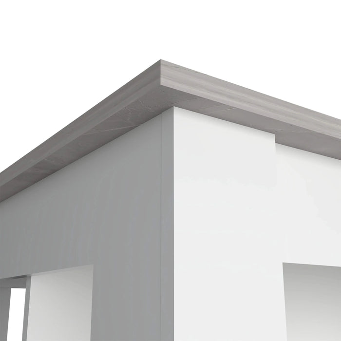 Brooklyn Kitchen Island, Three Concealed Shelves Default -DTYStore