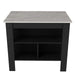 Brooklyn Kitchen Island, Three Concealed Shelves Default -DTYStore