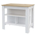 Brooklyn Kitchen Island, Three Concealed Shelves Default -DTYStore