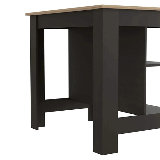 Brooklyn Kitchen Island, Three Concealed Shelves Default -DTYStore