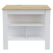 Brooklyn Kitchen Island, Three Concealed Shelves Default -DTYStore