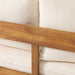 Brooklyn Sofa Set - Rounded Tuxedo Design Teak Beige Acacia Wood Outdoor Furniture Default -DTYStore