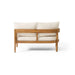 Brooklyn Sofa Set - Rounded Tuxedo Design Teak Beige Acacia Wood Outdoor Furniture Default -DTYStore