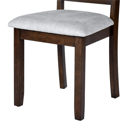 Brown 3 Piece Kitchen Dining Set with Drop Leaf Table and Upholstered Chairs in Solid Wood and MDF Default -DTYStore