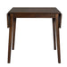 Brown 3 Piece Kitchen Dining Set with Drop Leaf Table and Upholstered Chairs in Solid Wood and MDF Default -DTYStore