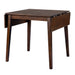 Brown 3 Piece Kitchen Dining Set with Drop Leaf Table and Upholstered Chairs in Solid Wood and MDF Default -DTYStore