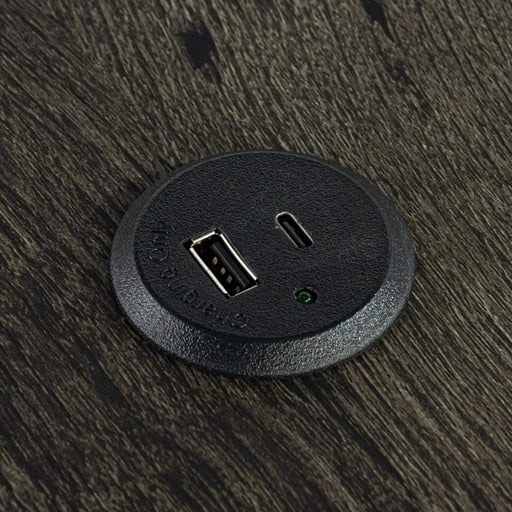 Brown Dining Room 4pc Set Functional Unique Dining Table w USB 3x Stools Tufted Beige Seats Kitchen Default -DTYStore