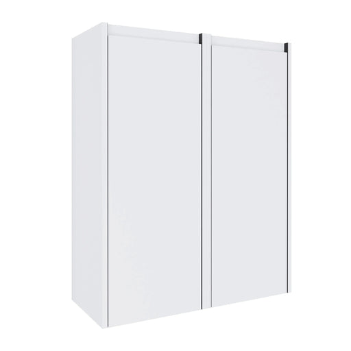 Brown Ebony Wall-Mounted Bathroom Vanity with Resin Sink and 2-Side Cabinet, 3-Soft Close Drawer, Plywood Default -DTYStore