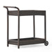 Brown Resin Wicker Bar Cart with Metal Frame Default -DTYStore