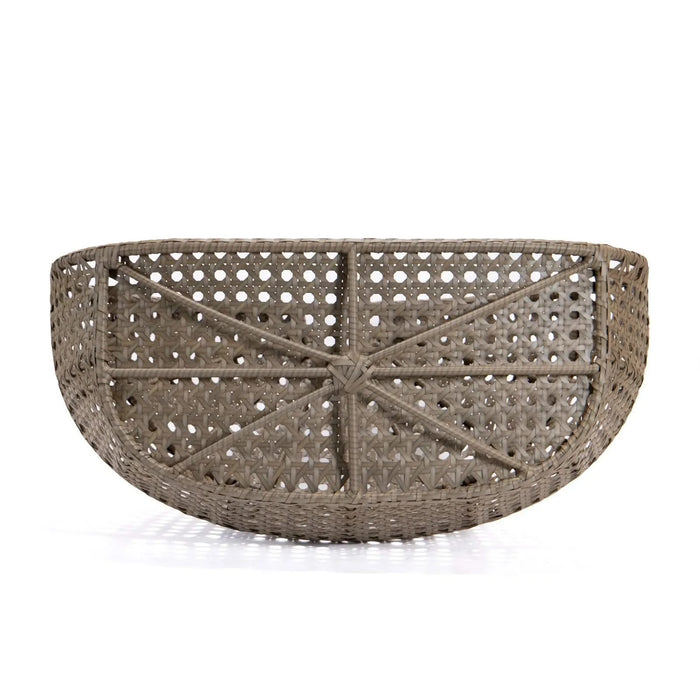 Brown Wicker Hanging Double-Seat Swing Chair with Stand w/Beige Cushion Default -DTYStore